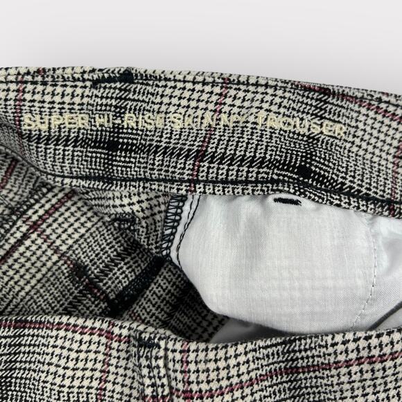 American Eagle Super Hi-Rise Plaid Skinny Trouser Size 4 Regular - Picture 5 of 10